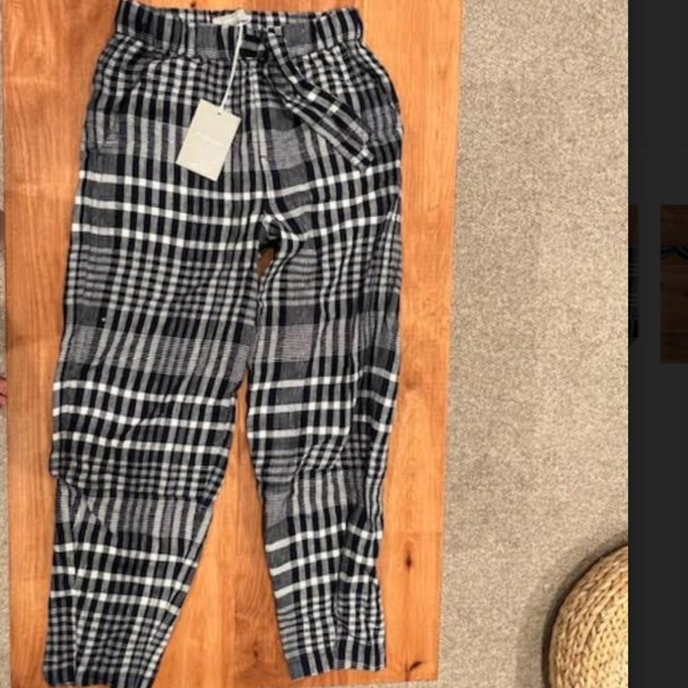 Everlane, XS, Blue/White Plaid Print